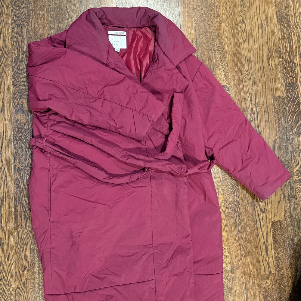 A New Day Deep Red Puffer Jacket